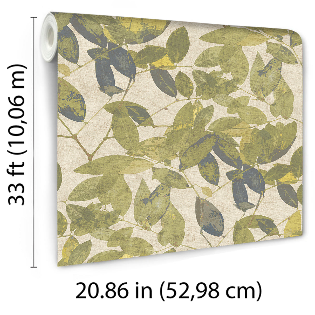 Beech Leaves Golden Green by Veer Decor Nature Wallpaper – Veer Decor 8250-AG3