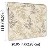 Wild Herbs Warm Beige by Veer Decor Botanical Wallpaper – Veer Decor 8250-AH1