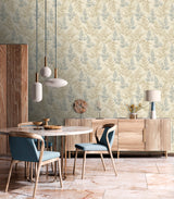 Wild Herbs Blue Beige by Veer Decor Botanical Wallpaper – Veer Decor 8250-AH2