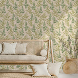 Wild Herbs Watercress Green by Veer Decor Botanical Wallpaper – Veer Decor 8250-AH3