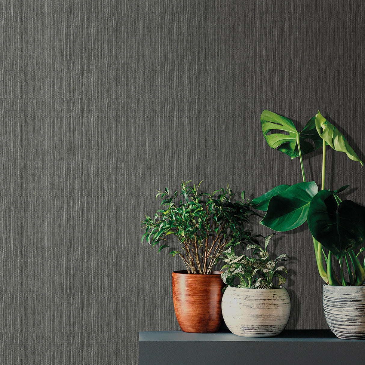Rafia Grasscloth Black by Veer Decor Faux Grasscloth Wallpaper – 8251-AB10