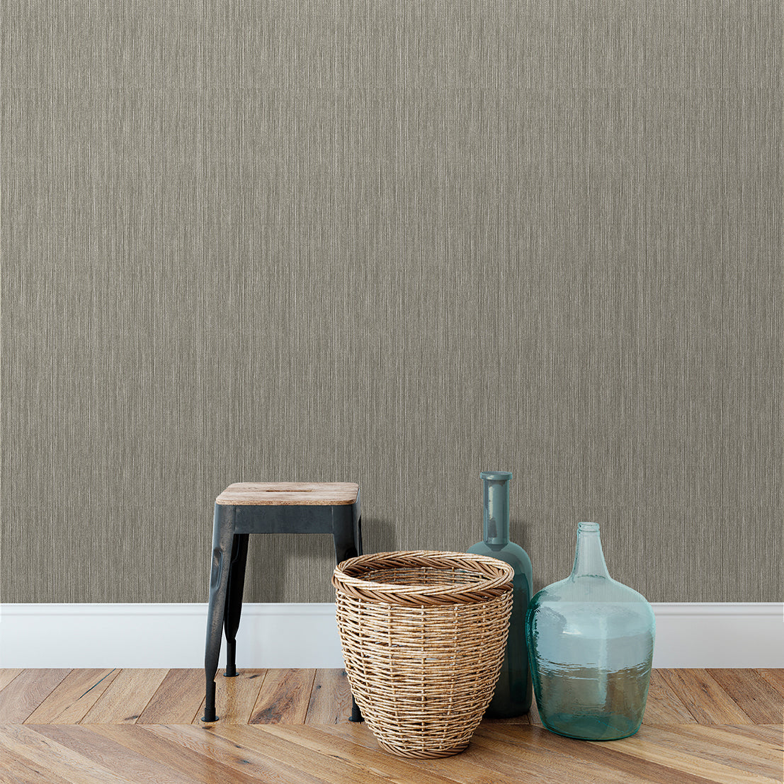Rafia Grasscloth Grey by Veer Decor Faux Grasscloth Wallpaper – Veer Decor 8251-AB5