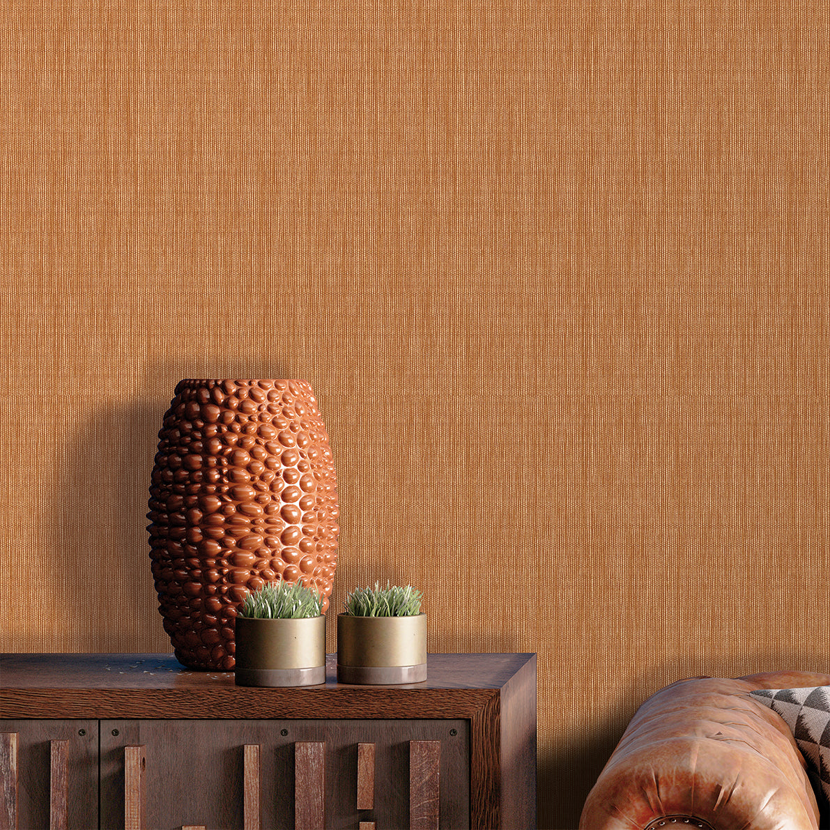 Rafia Grasscloth Mango by — Faux Grasscloth Wallpaper – Veer Decor 8251-AB6