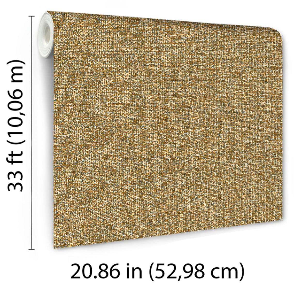 Bossanova Linen Texture Yellow by Veer Decor Faux Linen Wallpaper – Veer Decor 8251-AC4