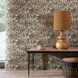 Copacabana Cream and Grey by Veer Decor Floral Wallpaper – Veer Decor 8251-AD1