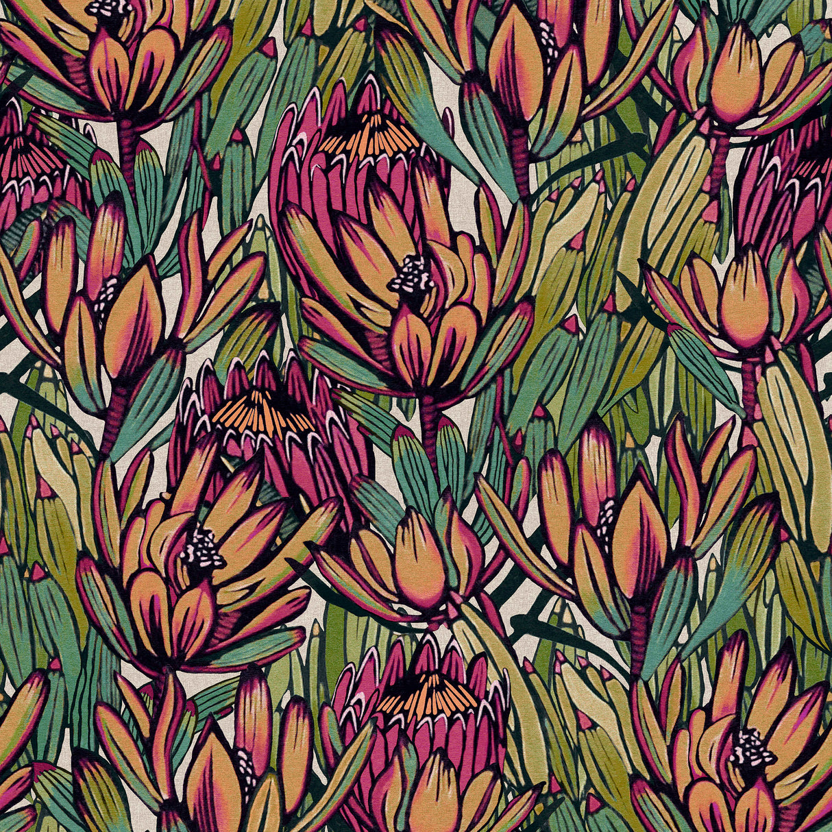 Copacabana Blue and Purple non-woven floral wallpaper roll, 20.86 in x 33 ft, straight match 25.2 in