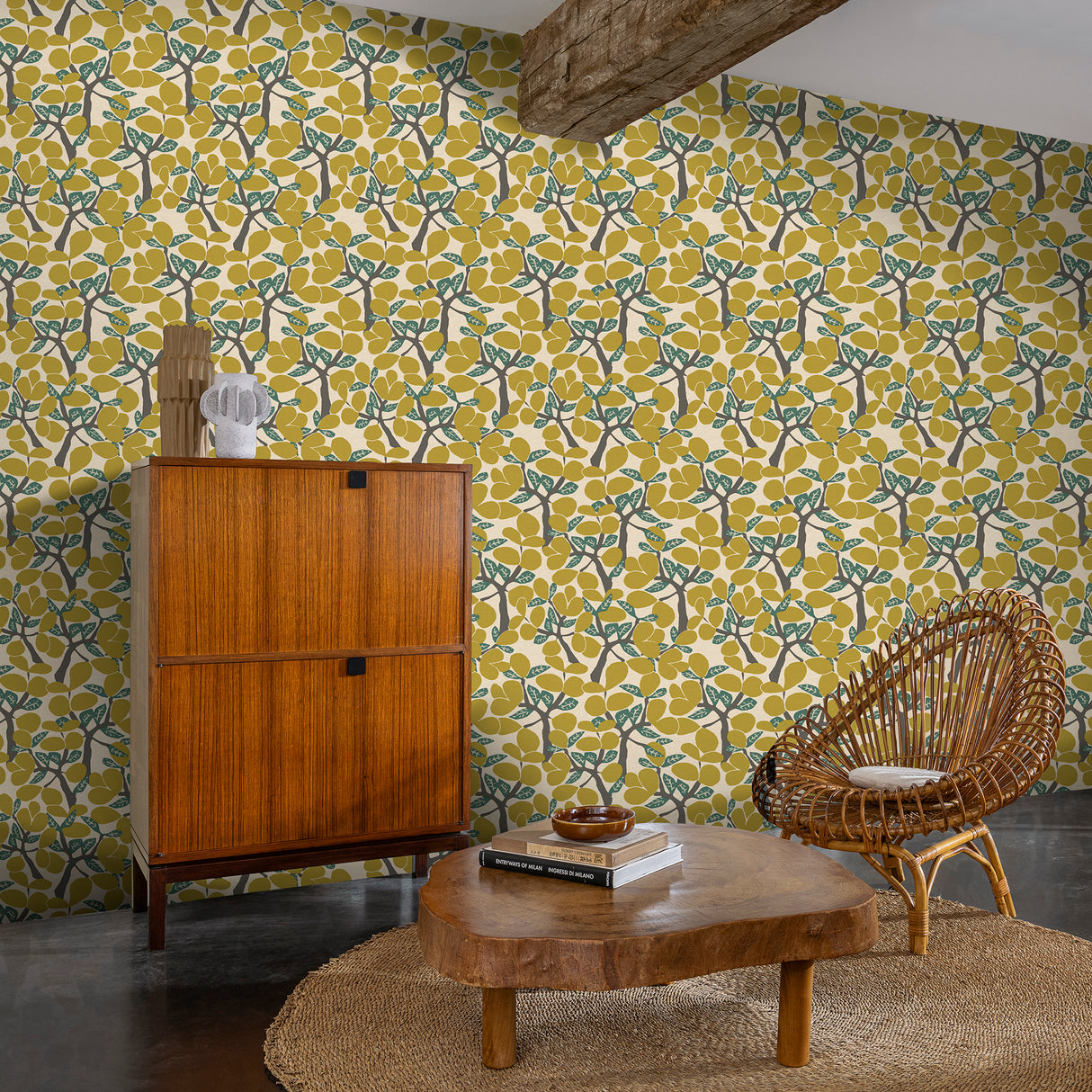 Janneiro Botanica Citron by Veer Decor Non-Woven Unpasted Wallpaper – Veer Decor 8251-AF2