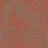 Samba Botanica red and blue floral non-woven wallpaper roll and pattern close-ups