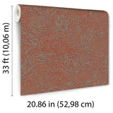Samba Botanica Red and Blue by Veer Decor Floral Wallpaper – Veer Decor 8251-AG3