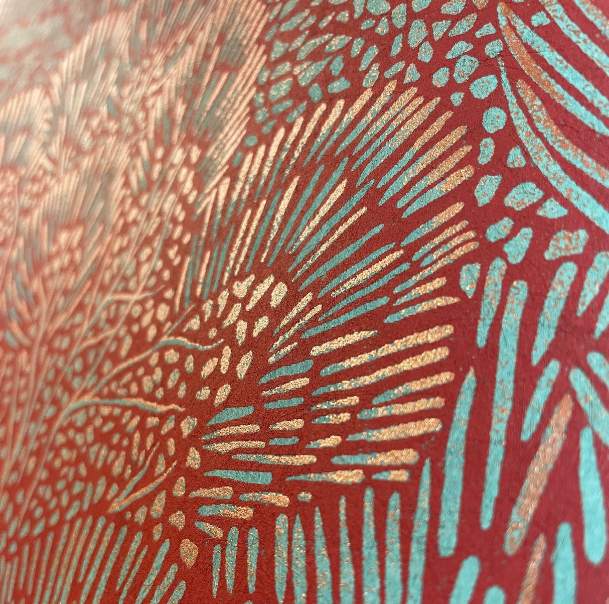 Samba Botanica Red and Blue by Veer Decor Floral Wallpaper – Veer Decor 8251-AG3
