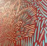 Samba Botanica Red and Blue by Veer Decor Floral Wallpaper – Veer Decor 8251-AG3