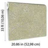 Samba Botanica Green and Gold by Veer Decor Botanical Wallpaper – Veer Decor 8251-AG4