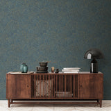 Samba Botanica Blue and Gold by Veer Decor Botanical Wallpaper – Veer Decor 8251-AG5