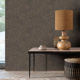 Samba Botanica Black and Gold by Veer Decor Botanical Wallpaper – 8251-AG6