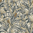 Fandango Bloom White and Grey floral non-woven wallpaper roll and pattern close-up