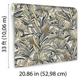 Fandango Bloom White and Grey by Veer Decor Floral Wallpaper – 8251-AH1