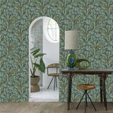 Fandango Bloom Grey and Orange by Veer Decor Floral Wallpaper – Veer Decor 8251-AH2