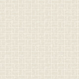 Carimbo Mosaic White geometric non-woven wallpaper roll 20.86 in x 33 ft