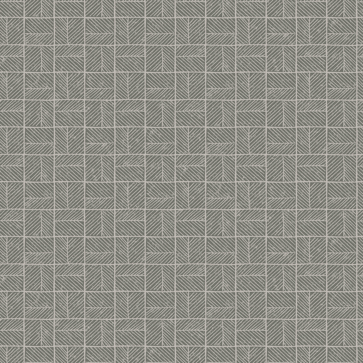Carimbo Mosaic Grey geometric square linework wallpaper roll by Veer Decor, 20.86 in x 33 ft