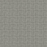 Carimbo Mosaic Grey geometric square linework wallpaper roll by Veer Decor, 20.86 in x 33 ft