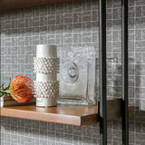 Carimbo Mosaic Grey by Veer Decor Geometric Abstract Wallpaper – 8251-AI3