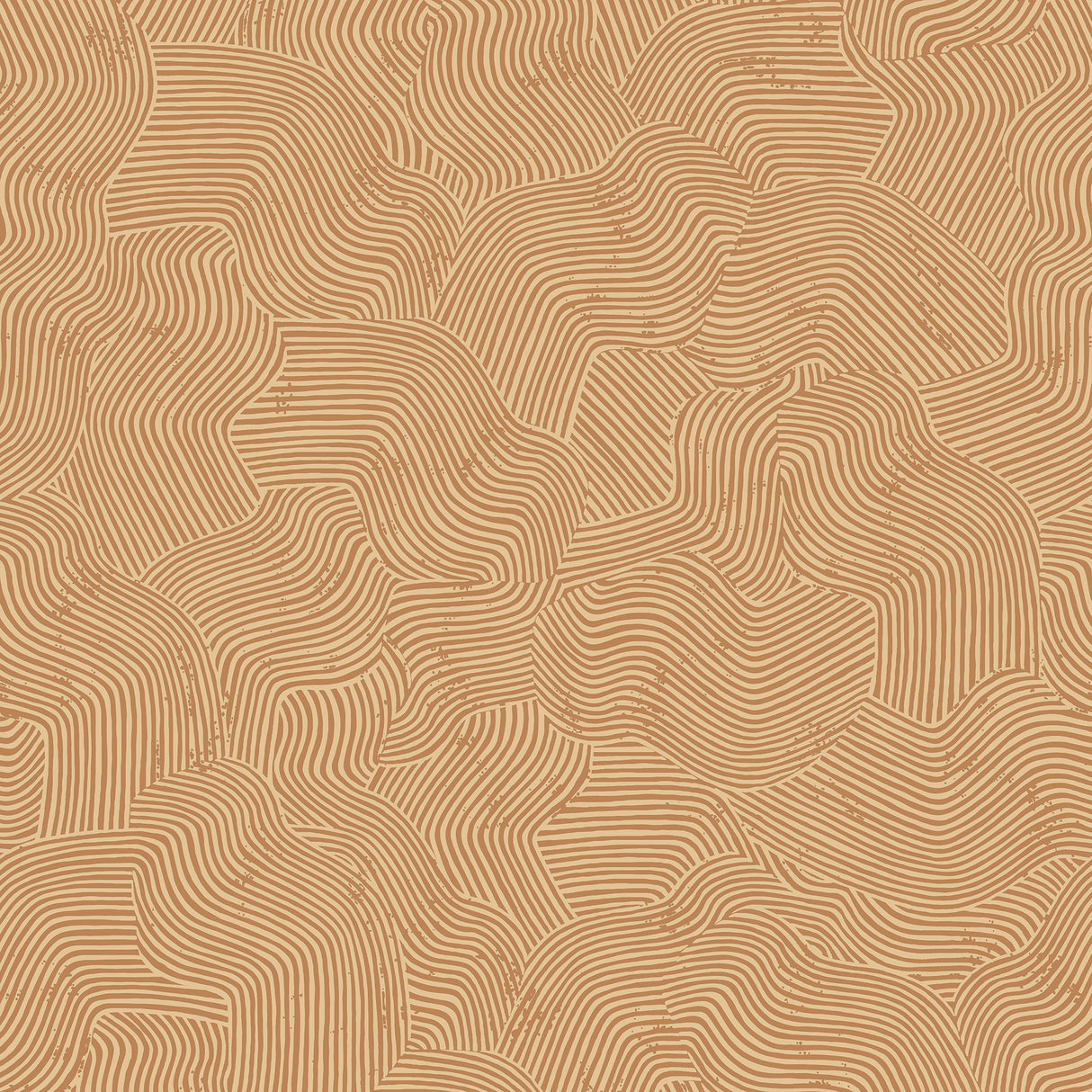 Bahia Dunes Camel abstract non-woven wallpaper roll, 20.86 in x 33 ft, straight match