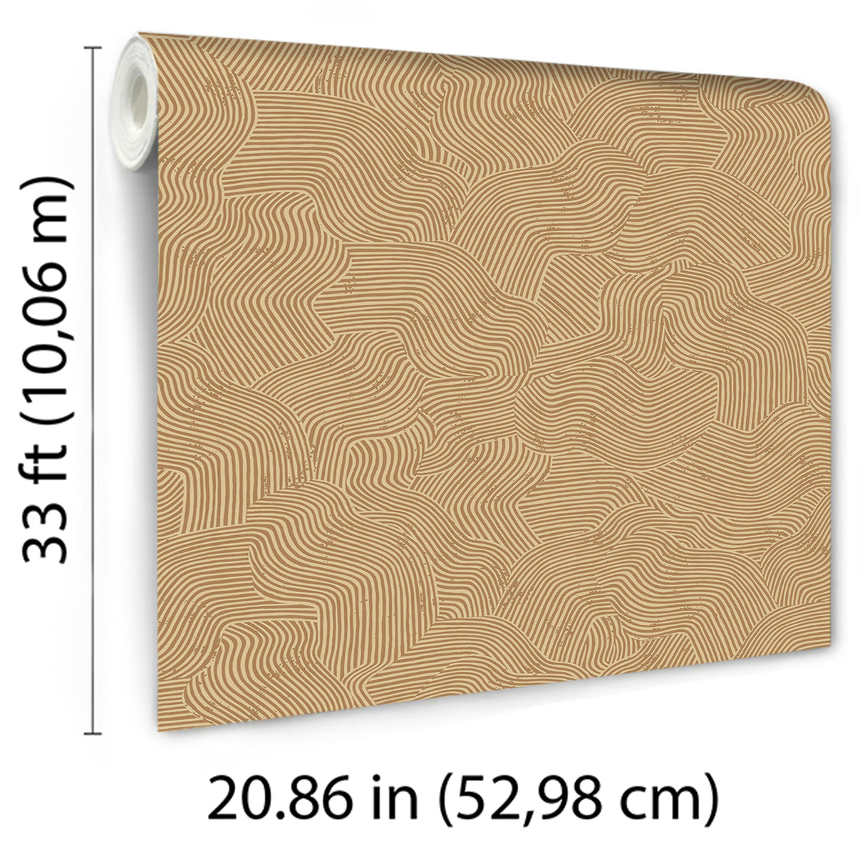 Bahia Dunes Camel by Veer Decor Abstract Wallpaper – Veer Decor 8251-AJ2