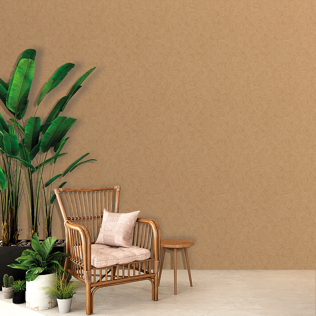 Bahia Dunes Camel by Veer Decor Abstract Wallpaper – Veer Decor 8251-AJ2