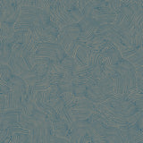 Bahia Dunes Navy abstract non-woven wallpaper roll with undulating line pattern