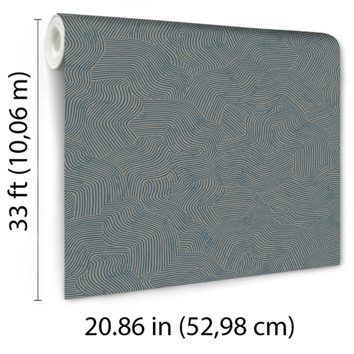 Bahia Dunes Navy by Veer Decor Abstract Wallpaper – Veer Decor 8251-AJ3