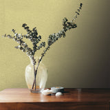 Faux Textile Fiber Texture Yellow by — Textured Vinyl Wallpaper – Veer Decor 8252-AA6