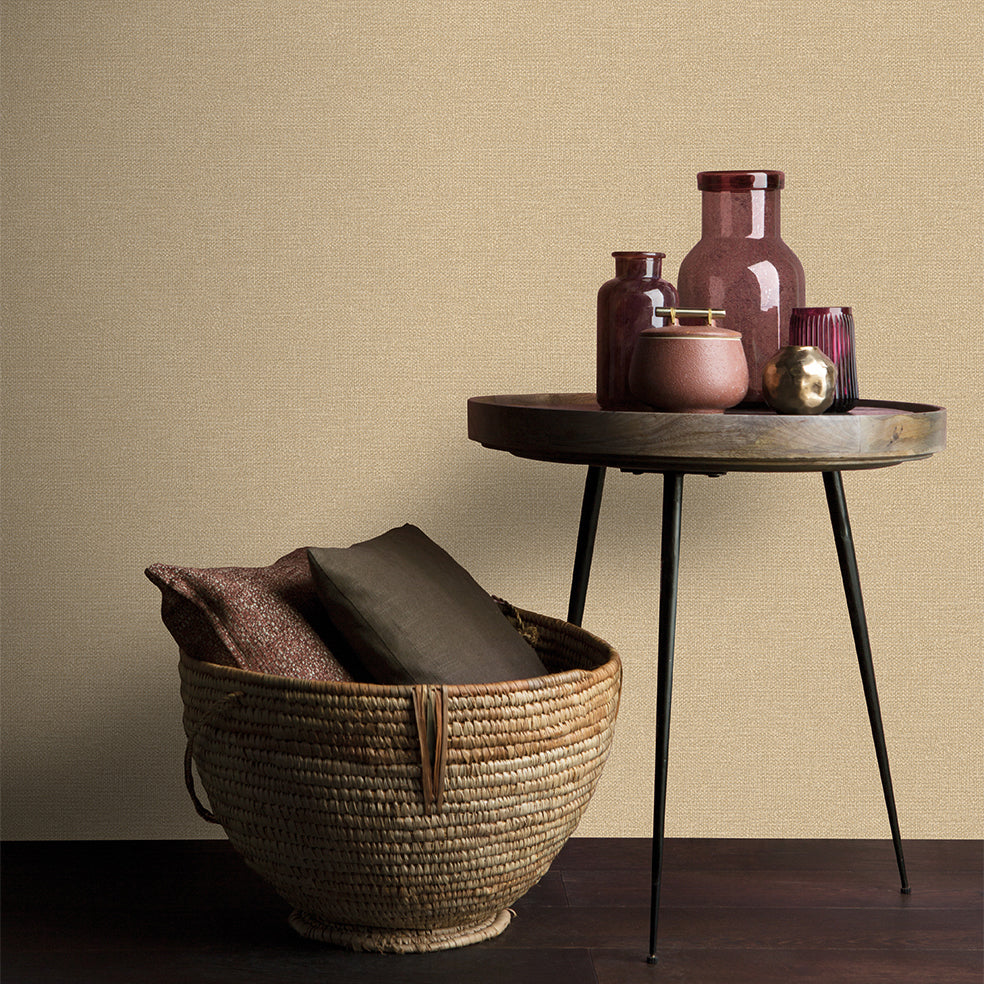 Chanel Linen Blend Taupe by — Textured Wallpaper – Veer Decor 8252-AB4