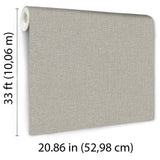 Chanel Linen Blend Gray by — Textured Linen-Look Wallpaper – Veer Decor 8252-AB5