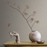 Chanel Linen Blend Gray by — Textured Linen-Look Wallpaper – Veer Decor 8252-AB5