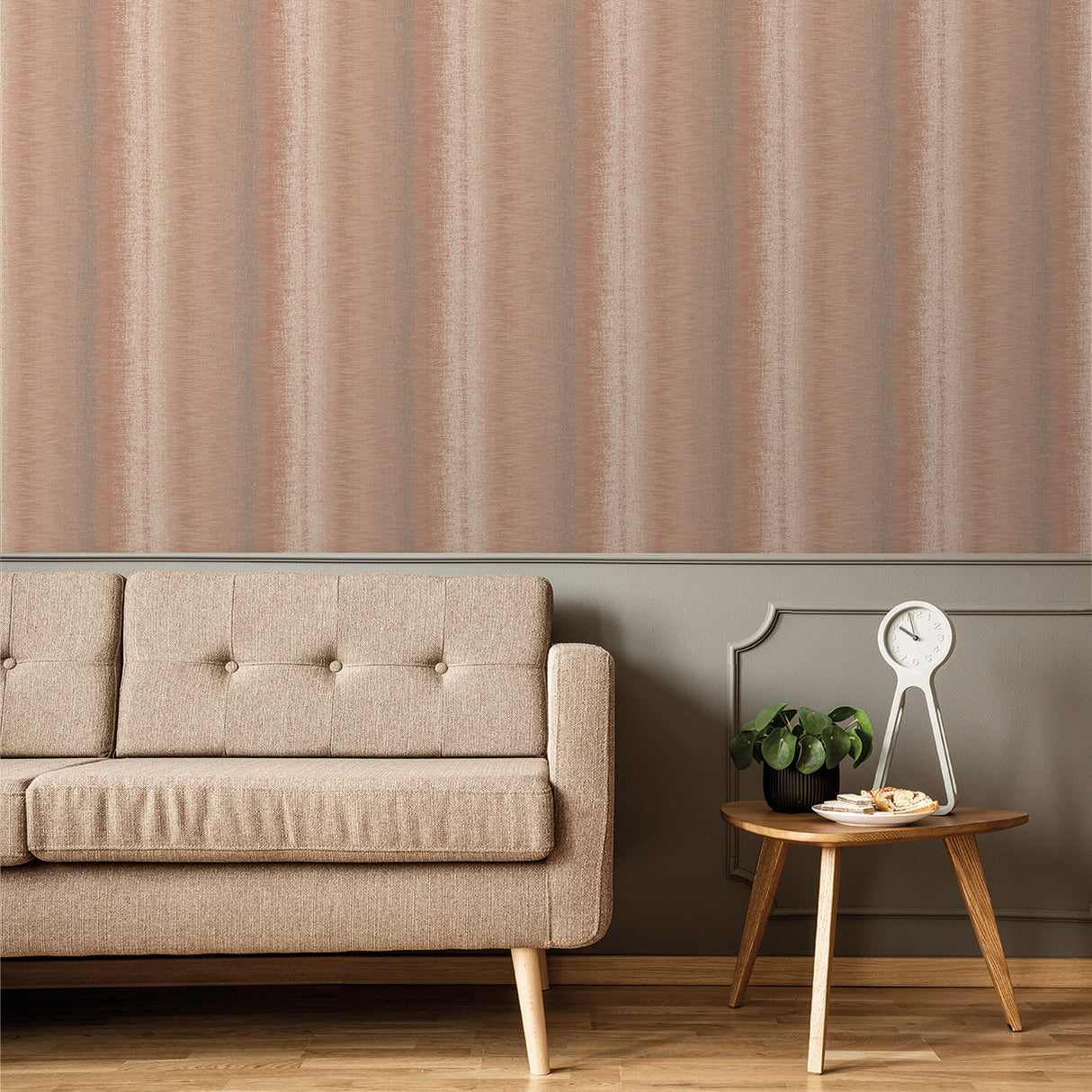 Woven Gradient Stripe Red by Veer Decor Textured Stripe Wallpaper – 8252-AD3