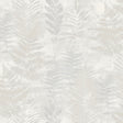 Fern Horizon White botanical fern textured wallpaper roll 20.86 in x 33 ft - SKU 8252-AE1