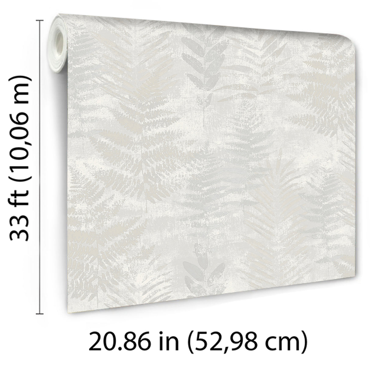 Fern Horizon White by  Botanical Nature Wallpaper – Veer Decor 8252-AE1