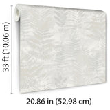 Fern Horizon White by  Botanical Nature Wallpaper – Veer Decor 8252-AE1