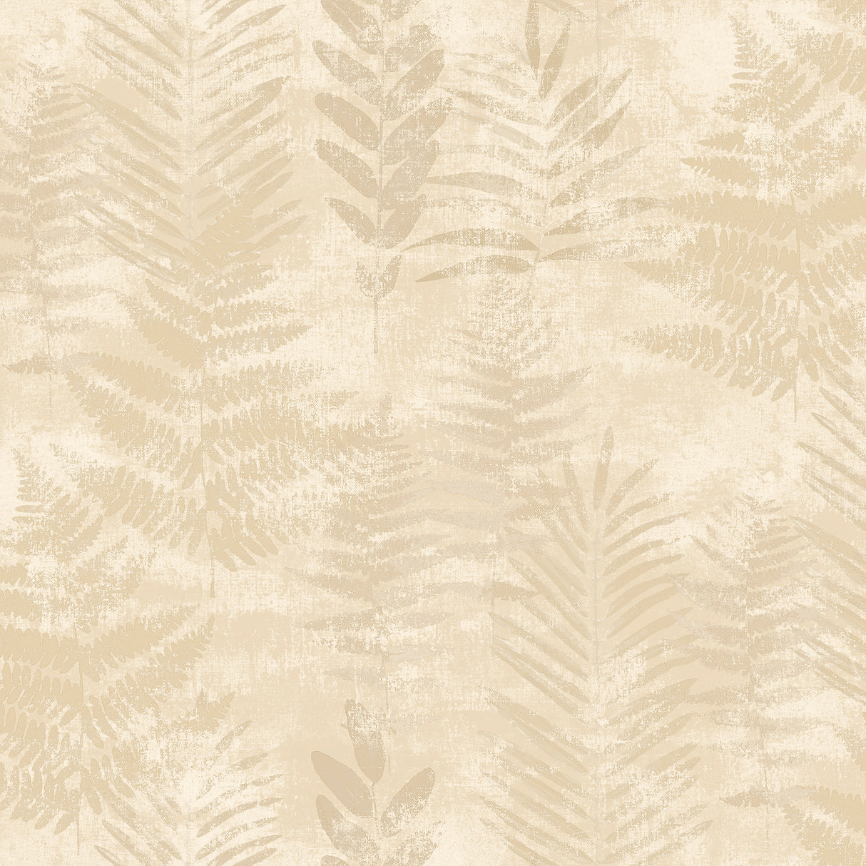 Fern Horizon Beige textured botanical fern wallpaper roll 20.86 in x 33 ft