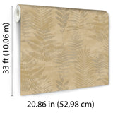 Fern Horizon Tan by  Whimsical Botanical Wallpaper – Veer Decor 8252-AE3