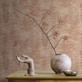Fern Horizon Red by Veer Decor Botanical Wallpaper – 8252-AE4