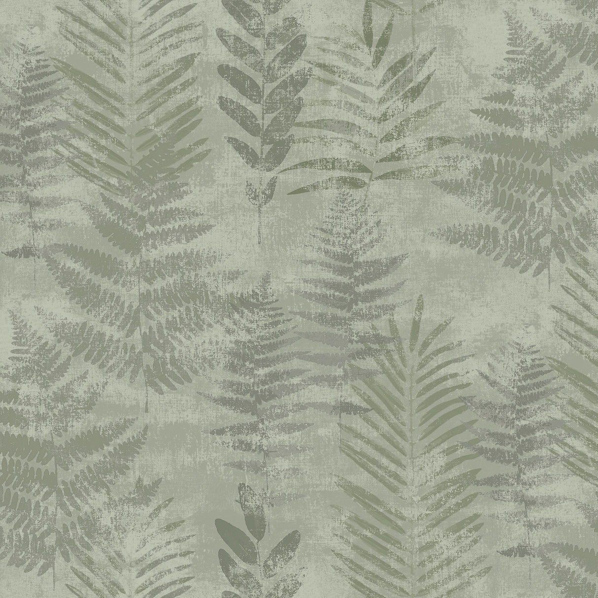 Fern Horizon Green textured botanical fern wallpaper roll 20.86 in x 33 ft