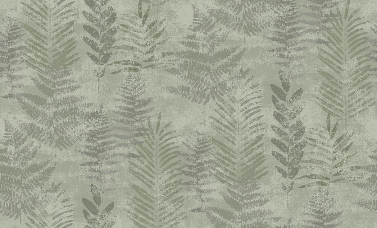 Fern Horizon Green by Veer Decor Nature Wallpaper – Veer Decor 8252-AE5