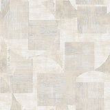 Geo Canvas White abstract geometric textured wallpaper roll 20.86 in x 33 ft