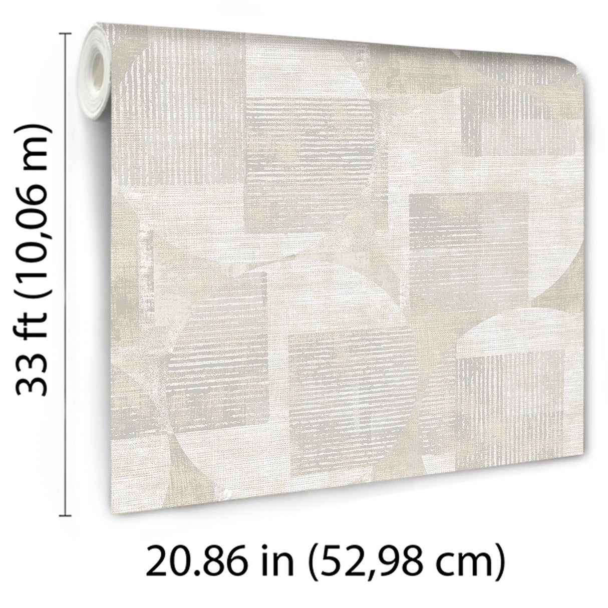 Geo Canvas White by  Whimsical Abstract Geometric Wallpaper – Veer Decor 8252-AF1