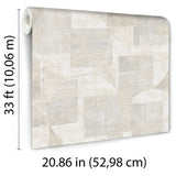 Geo Canvas White by  Whimsical Abstract Geometric Wallpaper – Veer Decor 8252-AF1