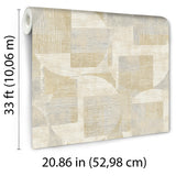Geo Canvas Beige by Veer Decor Abstract Geometric Textured Wallpaper – Veer Decor 8252-AF2