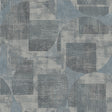 Geo Canvas Blue abstract geometric textured wallpaper roll by Veer Decor 8252-AF3