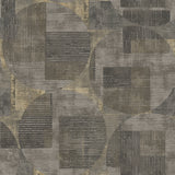 Geo Canvas Brown abstract geometric textured wallpaper roll, 20.86 in x 33 ft