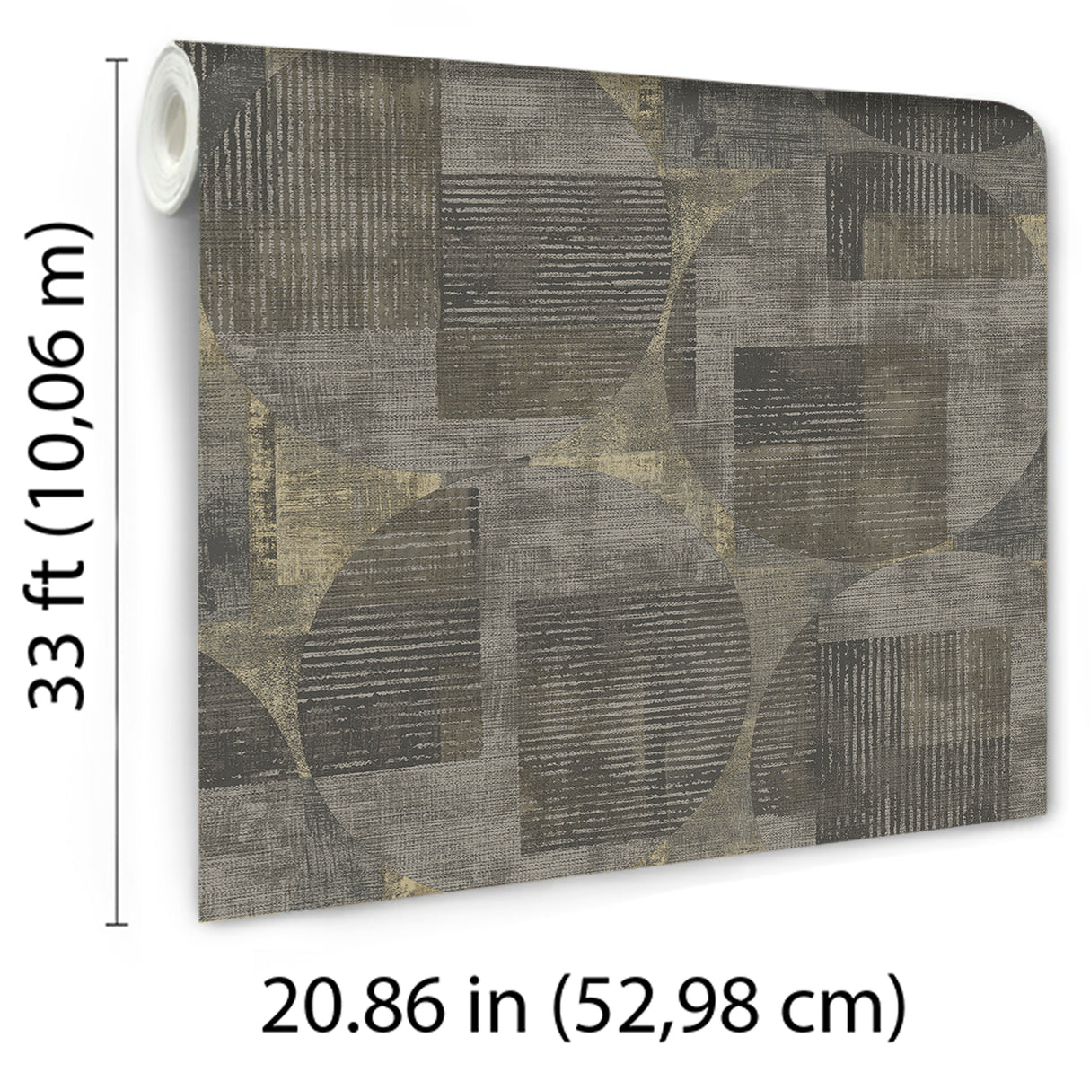 Geo Canvas Brown by Veer Decor Abstract Geometric Wallpaper – Veer Decor 8252-AF4